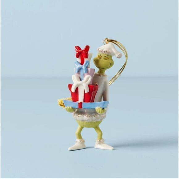 Lenox Grinch With All The Gifts Ornament NWT - Picture 1 of 5